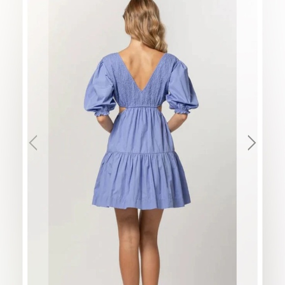 LUSANA Amanda Uprichard Midi Dress – Aero/Ivory, Size M - Picture 2 of 6